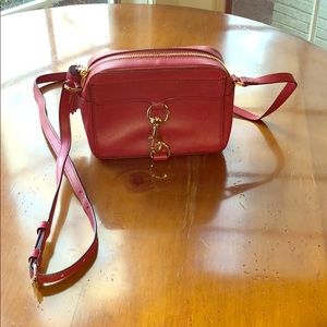 Red leather Rebecca Minkoff crossbody purse
